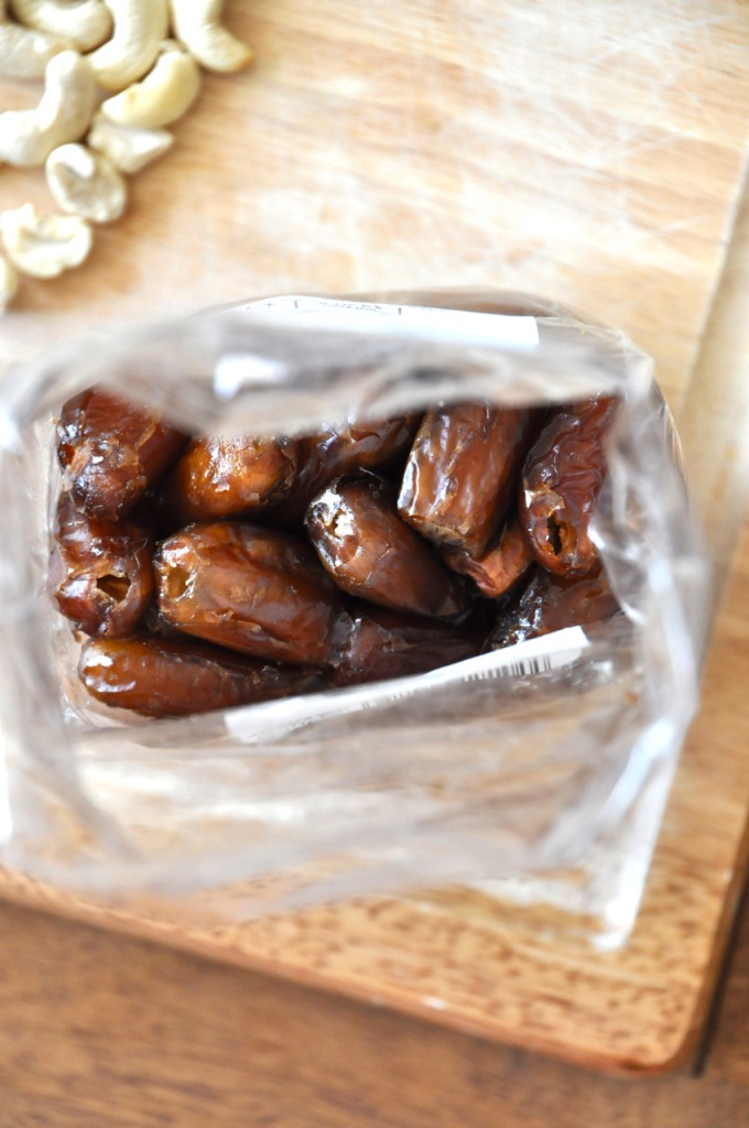 Minimalist Baker Larabar Pops2 Dates and cashews for making Cashew Cookie Larabar Pops