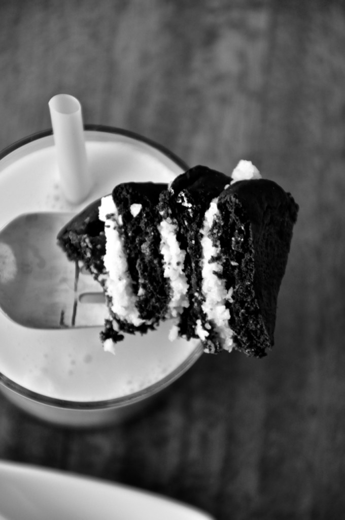 oreo pancake bite Oreo Cookie Pancakes #minimalistbaker