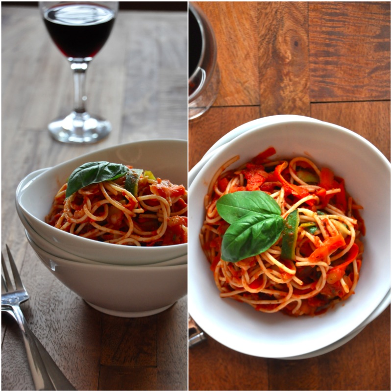 3-Color Pasta with Sun-Dried Tomato Sauce #minimalistbaker