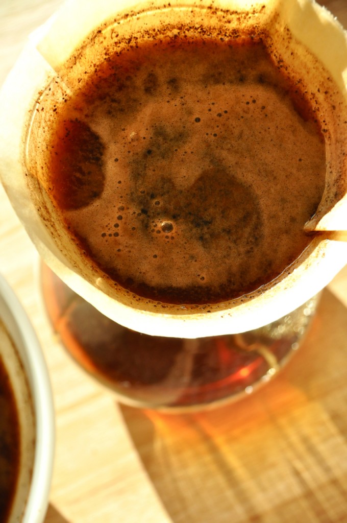Making a jug of cold brew coffee