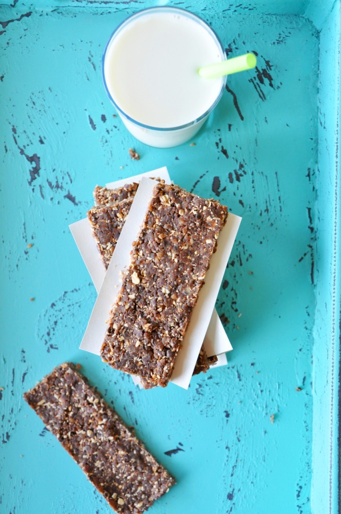 No Bake Cookie Bars and a FREE E-Cookbook! Stack of our delicious No-Bake Cookie Bars recipe made with oats, peanut butter, and chocolate