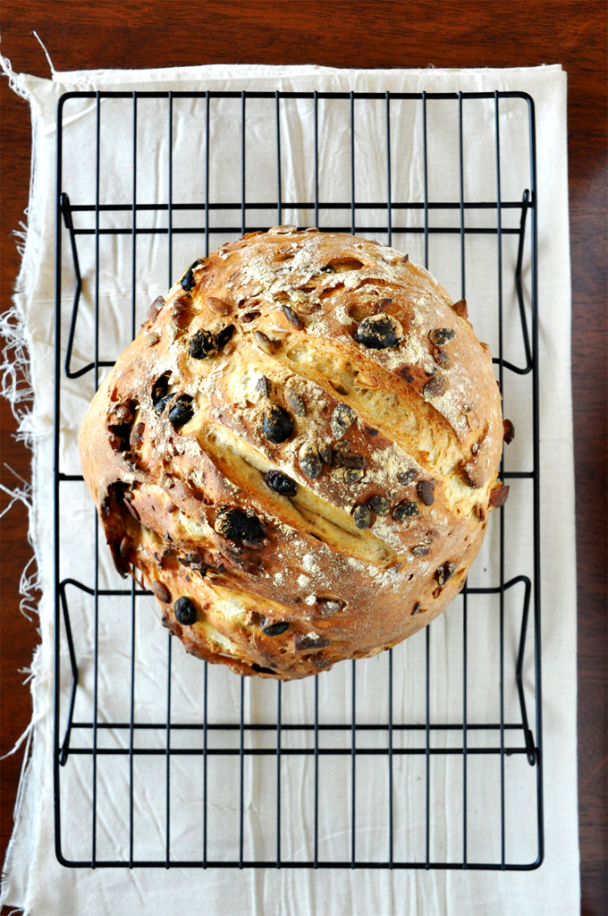 Simple Muesli Bread by Minimalist Baker Loaf of homemade Muesli Bread on a cooling rack