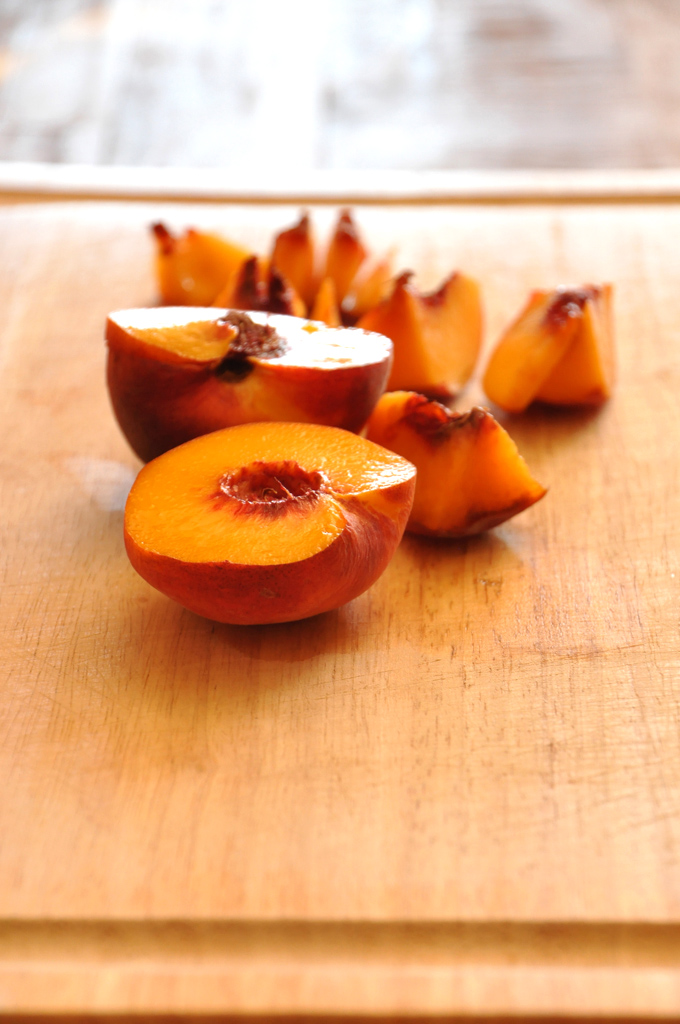 Fresh peaches for making our homemade Vegan Peach Cupcakes recipe
