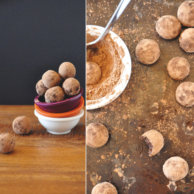 Raw Mayan Truffles || minimalistbaker.com Batch of our Raw Mayan Vegan Truffles recipe coated in cocoa powder