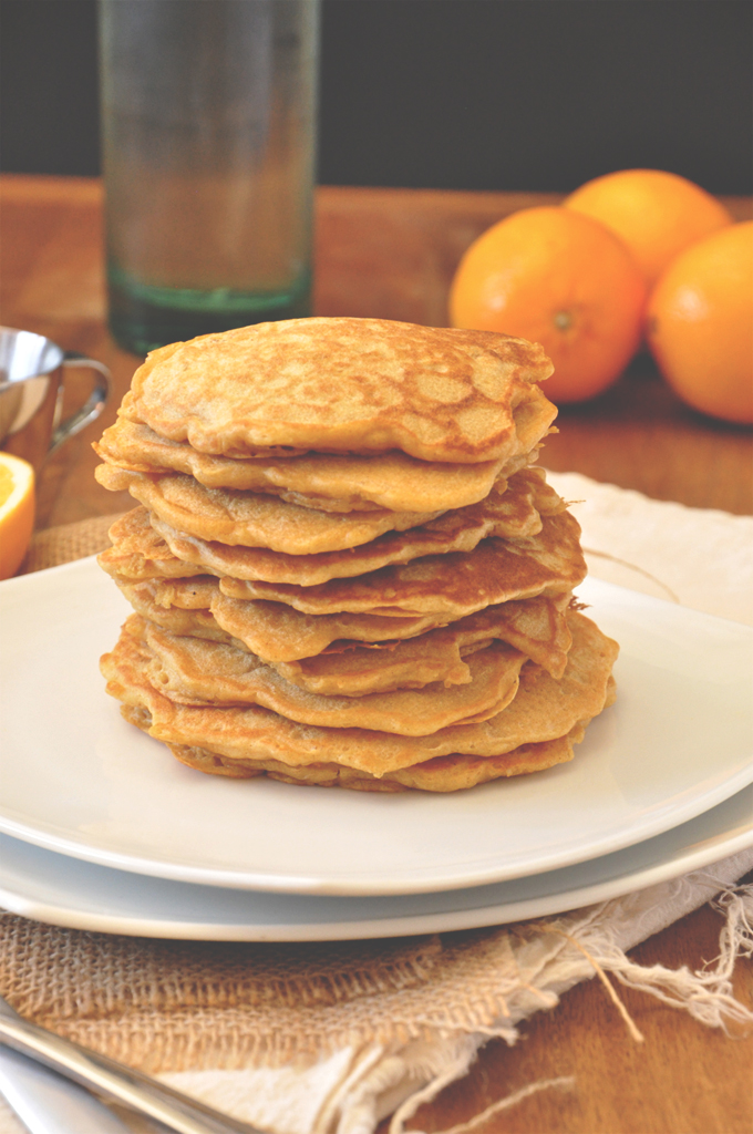 Whole Grain Griddle Cakes Stack of delicious Whole Wheat Griddle Cakes for a delicious winter breakfast