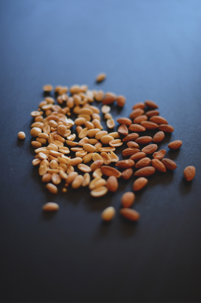 Peanuts and almonds for making a delicious vegan treat