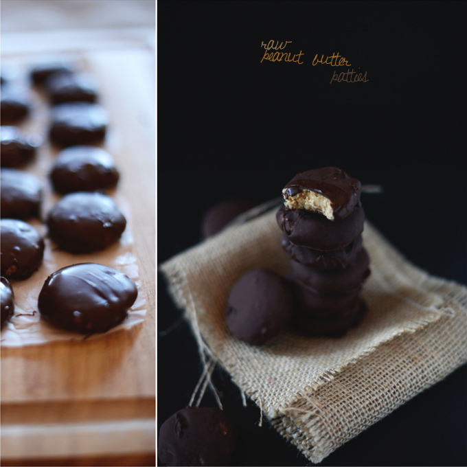 Batch of our homemade Vegan Peanut Butter Patties recipe