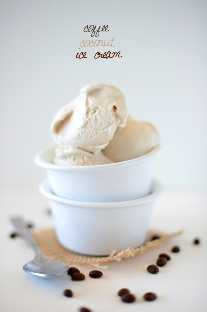 Stack of bowls with the top one filled with scoops of incredible vegan ice cream