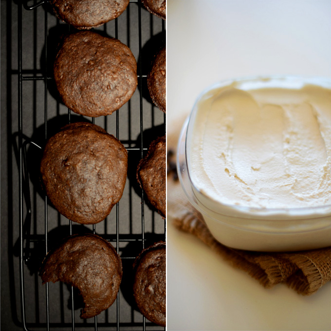 Ingredients for making homemade vegan ice cream sandwiches