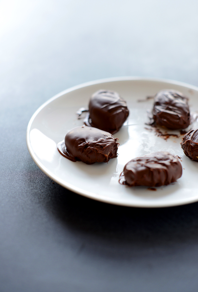 Plate of homemade Reese's Eggs for an Easter treat