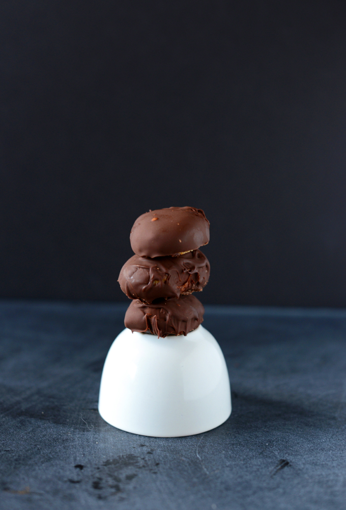 Stack of Homemade Reese's Peanut Butter Eggs
