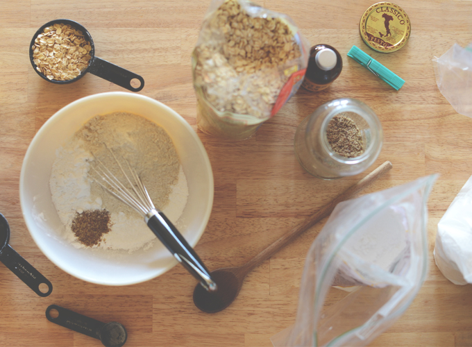 Making homemade waffle mix for gluten-free vegan waffles