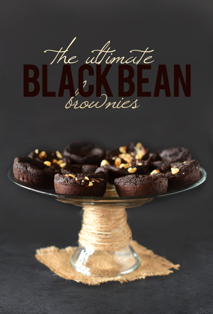 Platter filled with a batch of the Ultimate Black Bean Brownies