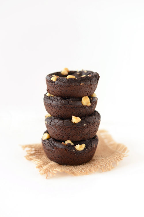 Stack of our delicious Gluten-Free Vegan Black Bean Brownies