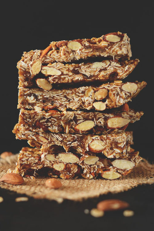 Stack of our simple homemade gluten-free vegan granola bars