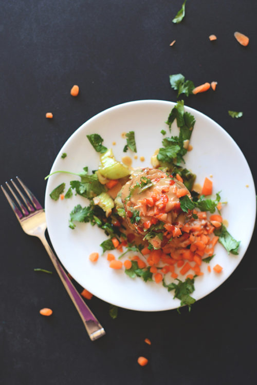 Plate of our Thai Sweet Potato Stacks recipe