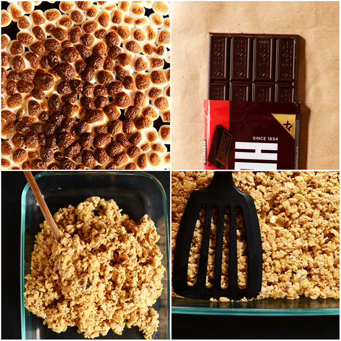 Ingredients for making Smores Rice Krispie Treats