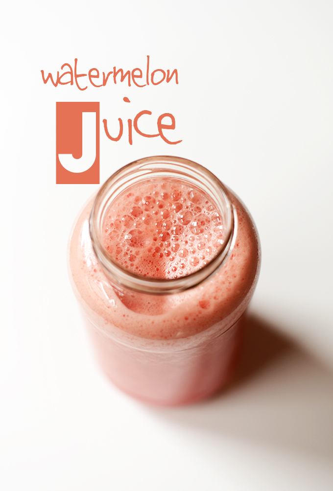 Jar of homemade watermelon juice for making margaritas