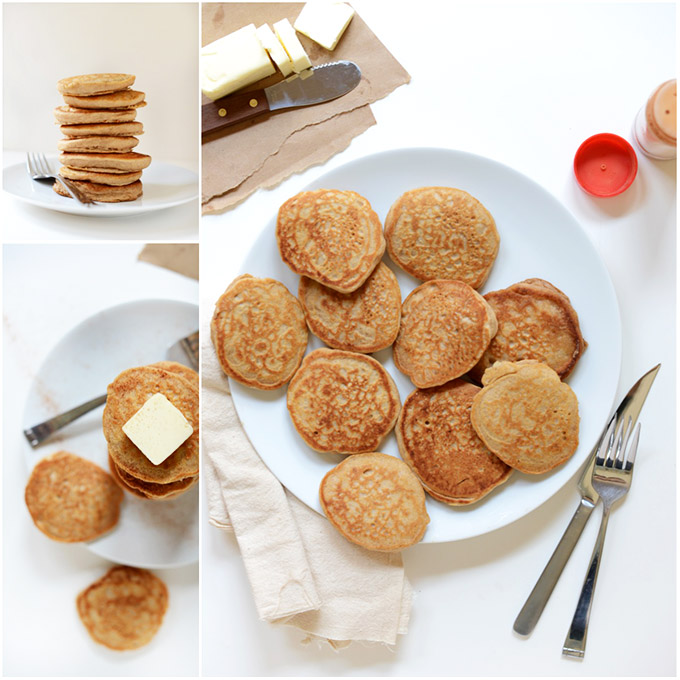 Plates of delicious Mini Sopapilla Pancakes