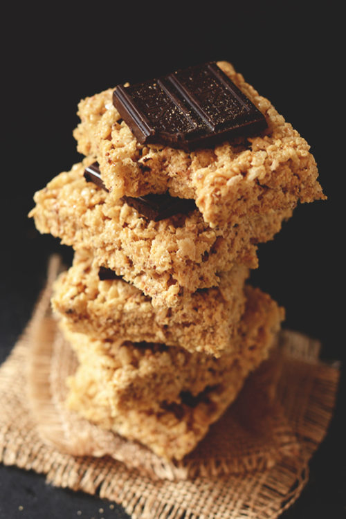 Stack of Smores Rice Krispies for a delicious dessert
