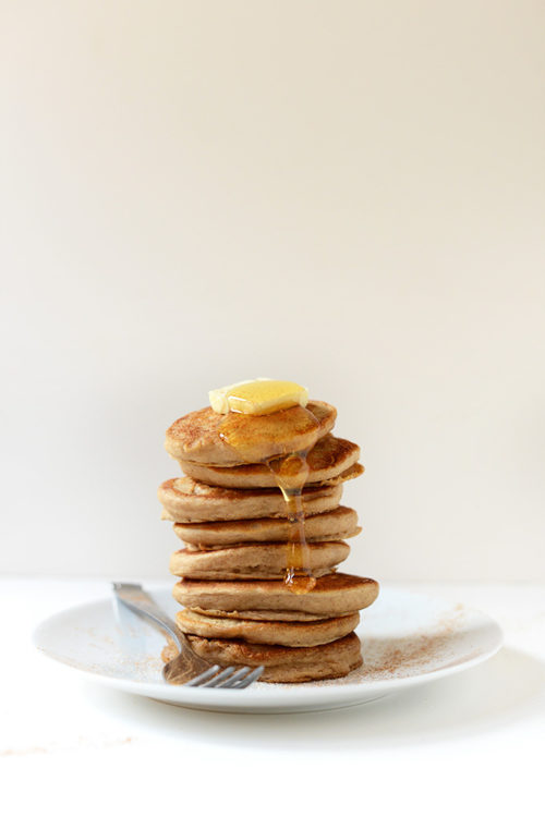 Giant stack of our Fluffy Sopapilla Pancakes recipe