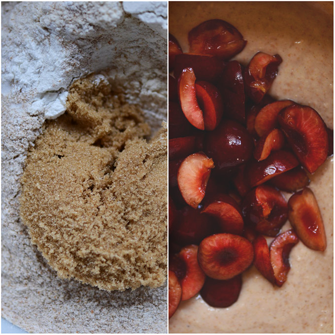 Bowls of Vegan Cherry Muffin batter