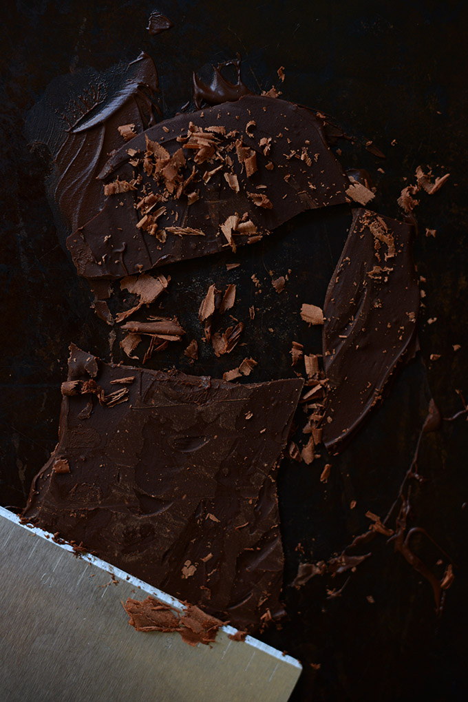 Vegan Chocolate shavings for making our simple homemade ice cream recipe