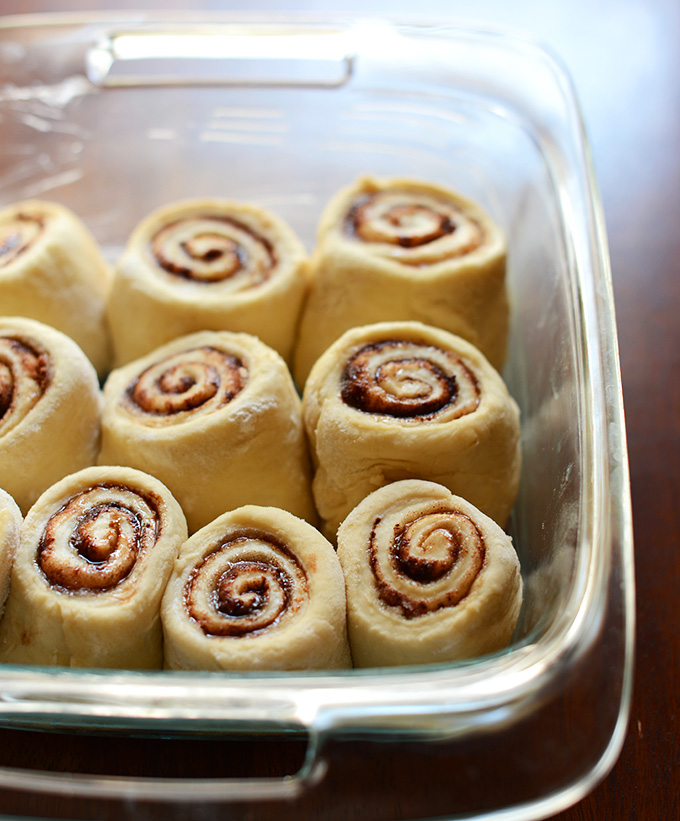 Pan of our simple Cinnamon Rolls recipe