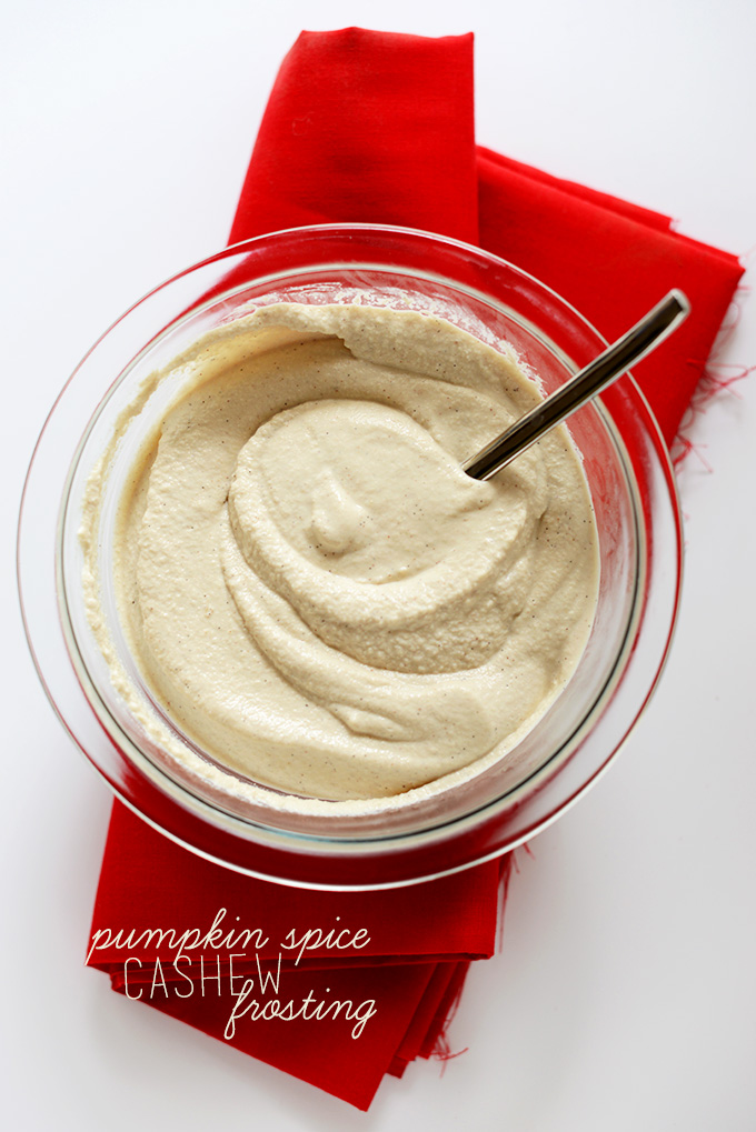 Pumpkin Spice Cashew Frosting | minimalistbaker.com