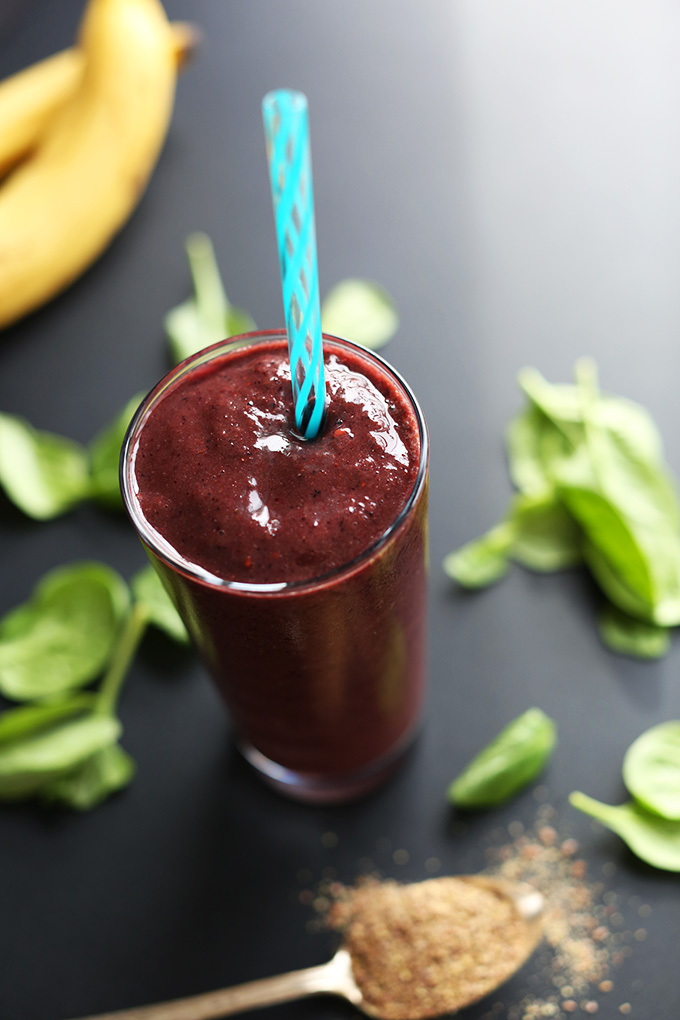 Tall glass of our 5-Ingredient Detox Smoothie