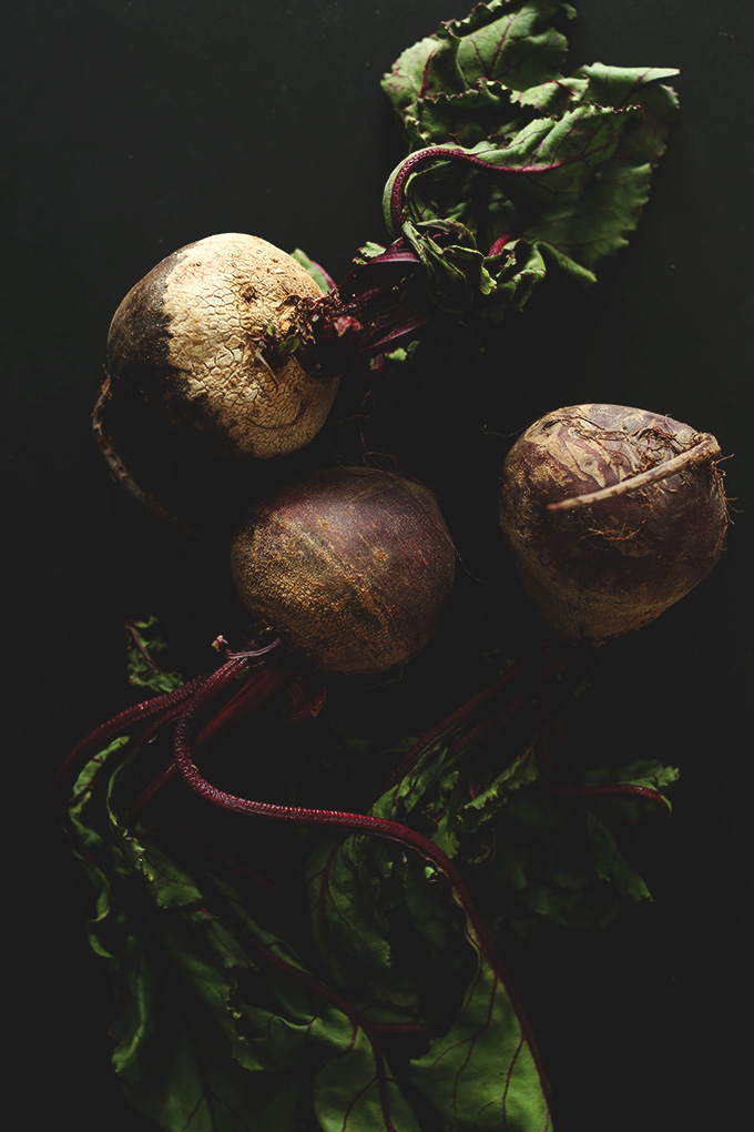 Fresh beets for making our Chocolate Beet Muffins recipe