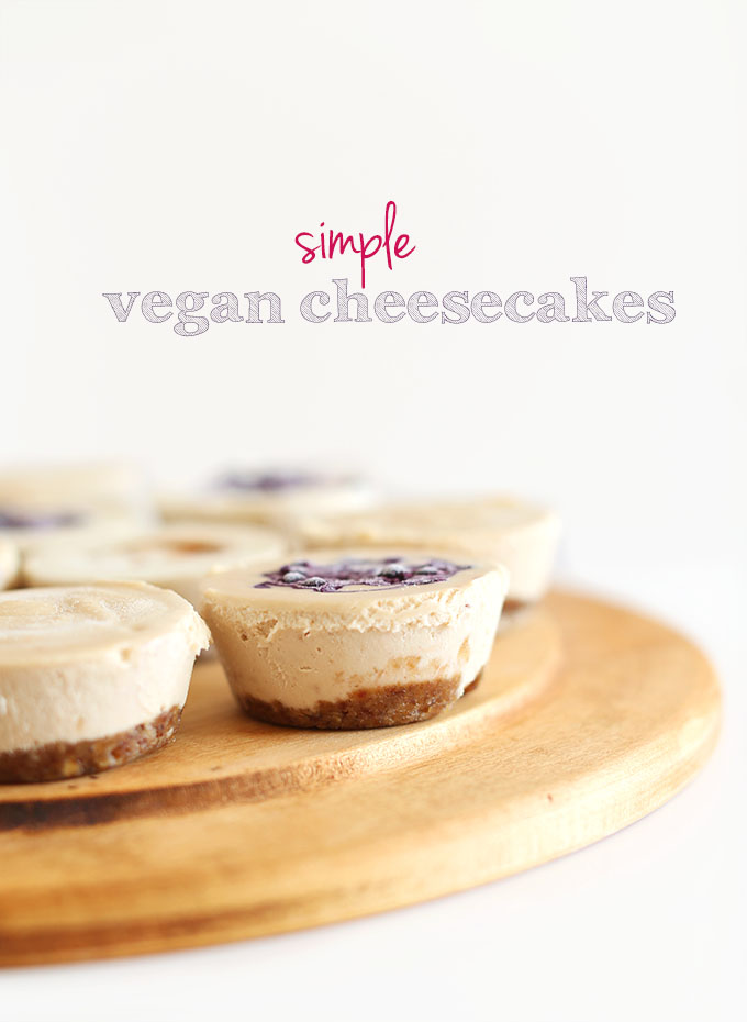Cutting board with a batch of our simple Vegan Cheesecake Bites recipe