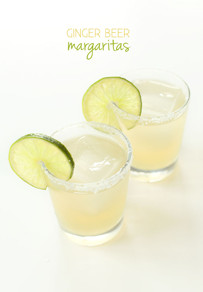 Two glasses of the Best Ginger Beer Margaritas