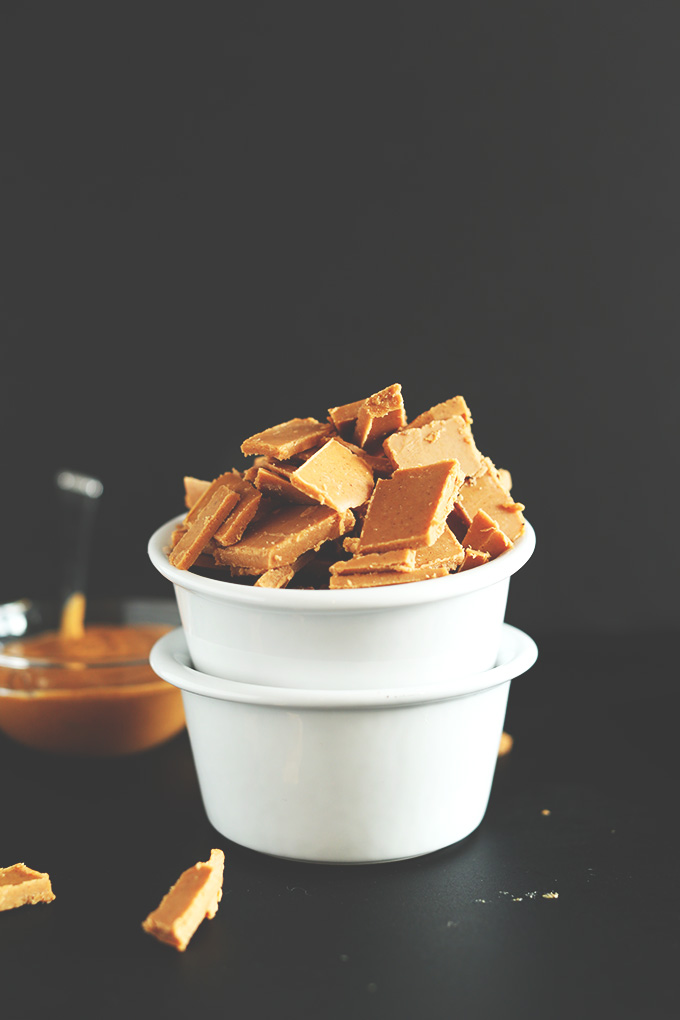 Stacked bowls of DIY PB Chips