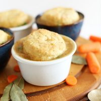 Bowls of homemade 1-Hour Vegan Pot Pies