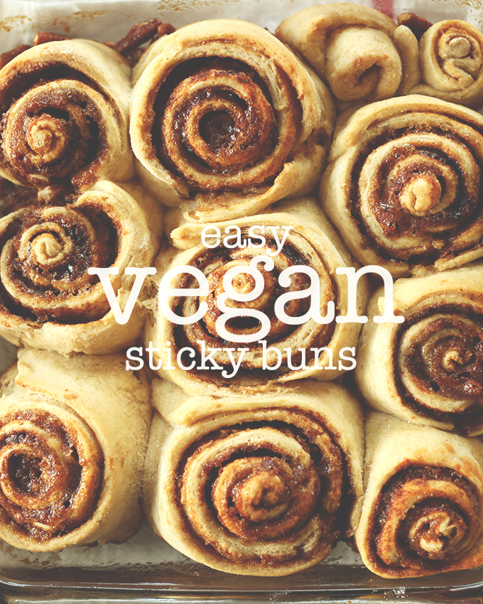 Batch of Easy Vegan Sticky Buns before adding the glaze and topping