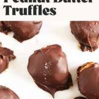 Salted caramel peanut butter truffles