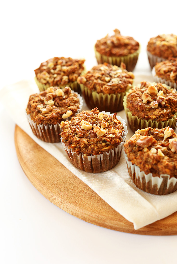 Batch of our Vegan Gluten-Free Carrot Muffins recipe