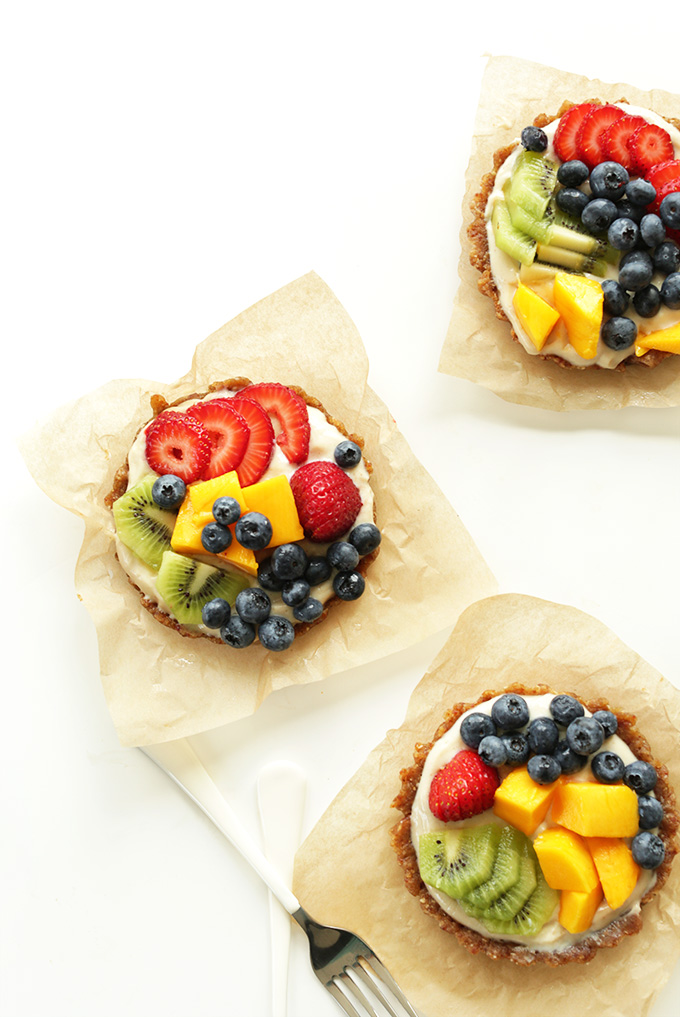 Lemon Cookie No Bake Tarts on parchment squares
