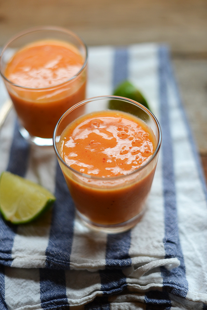 Two glasses of our Mango Marriage Saver Smoothie recipe