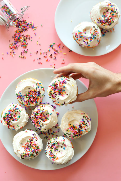 Batch of delicious Vegan Funfetti Cupcakes