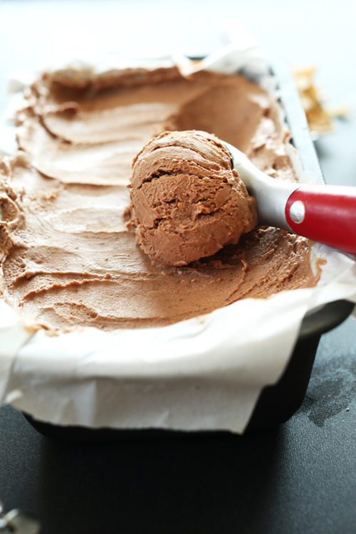 Batch of our No-Churn Vegan Chocolate Ice Cream recipe