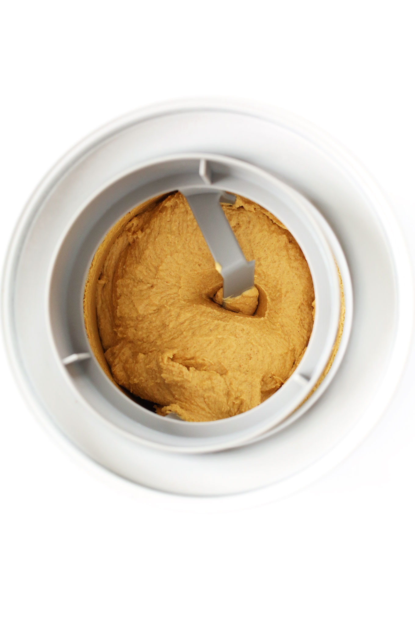 Using an ice cream maker to make gluten-free vegan Pumpkin Pie Ice Cream