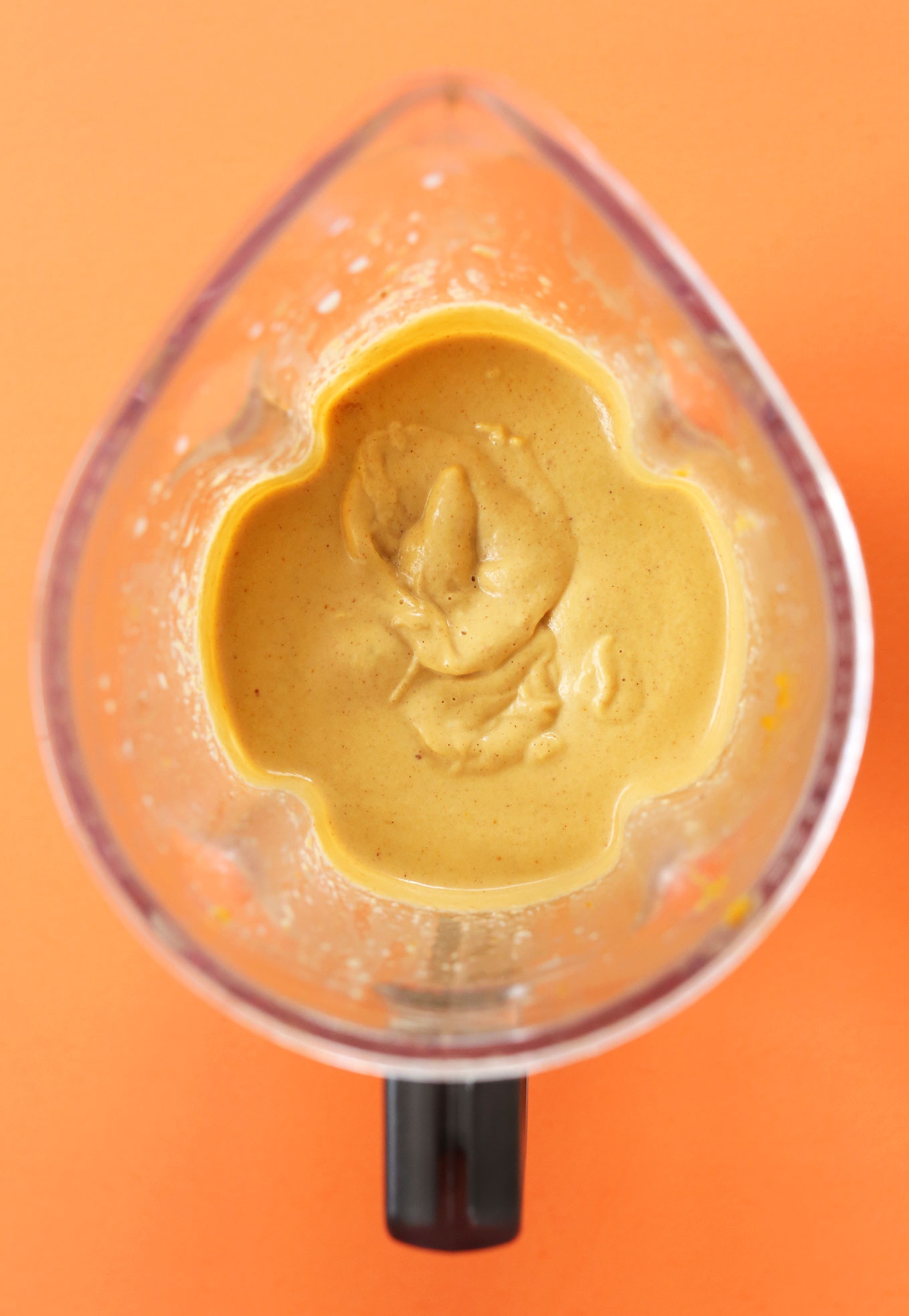 Blender with homemade Pumpkin Pie Ice Cream mixture
