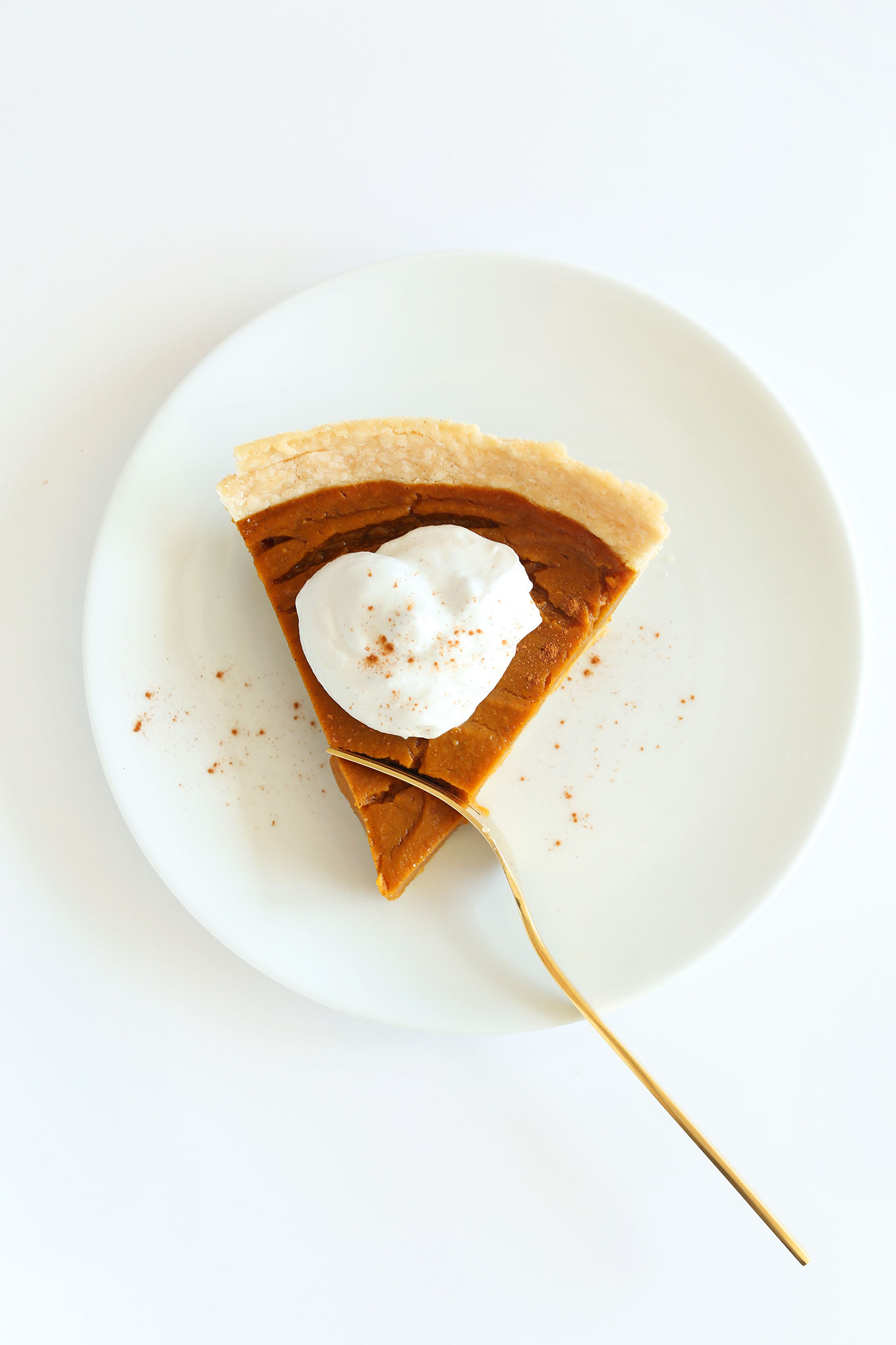 Fork resting in a slice of pie