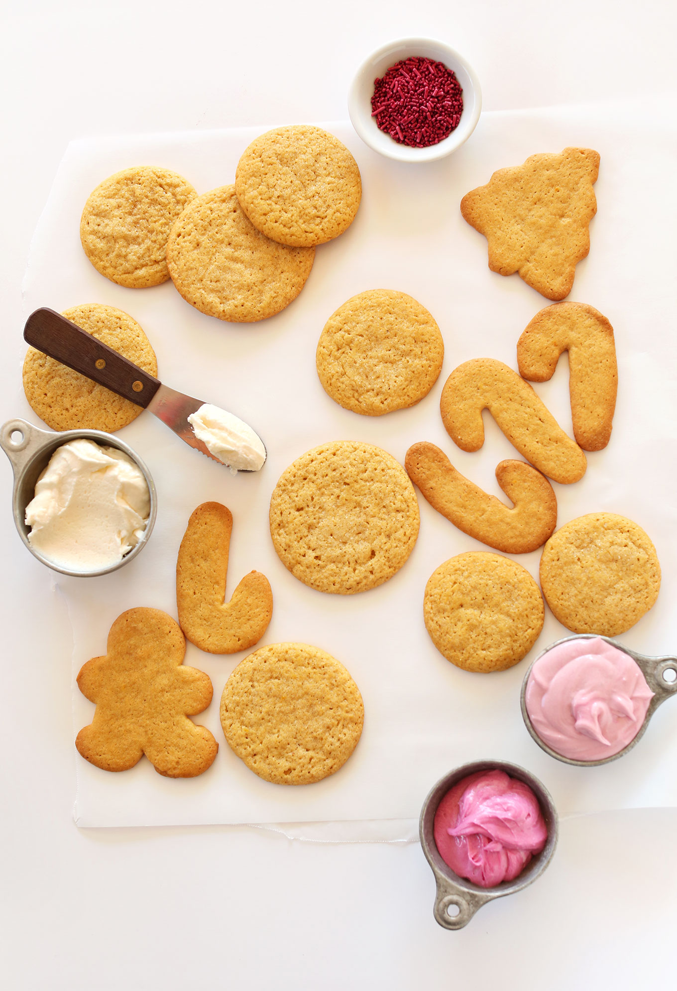 Vegan Sugar Cookies ready for frosting