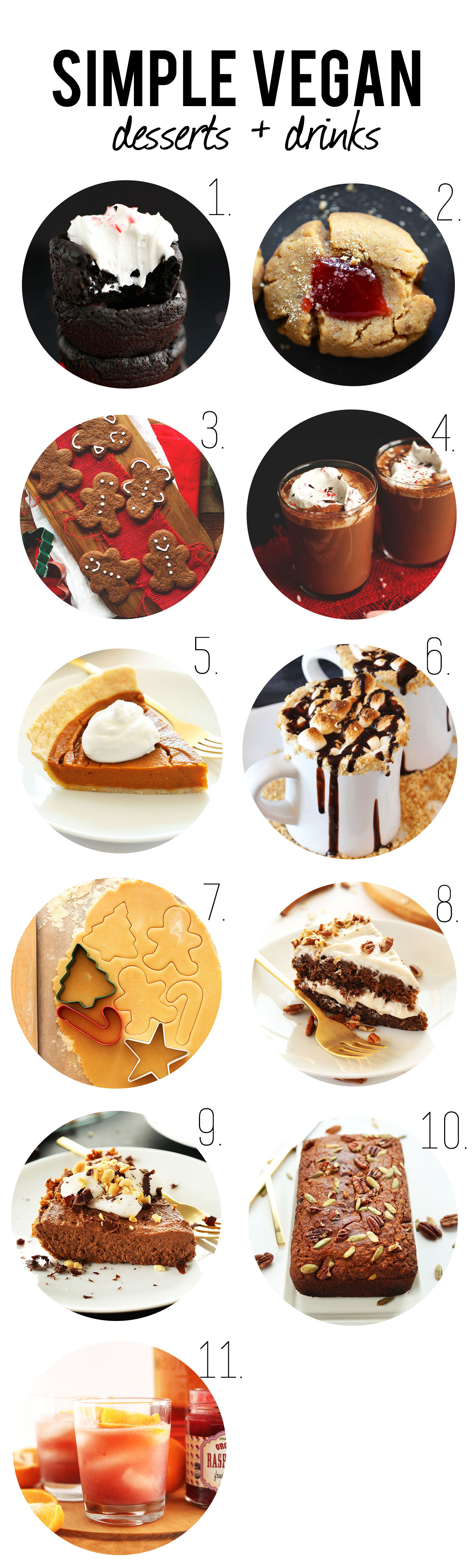 11 photos of simple vegan desserts and drinks