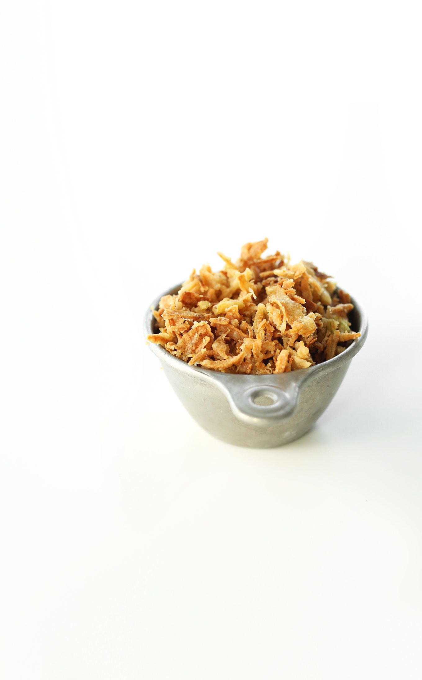 Vegan Crispy Fried Onions for making a homemade Green Bean Casserole
