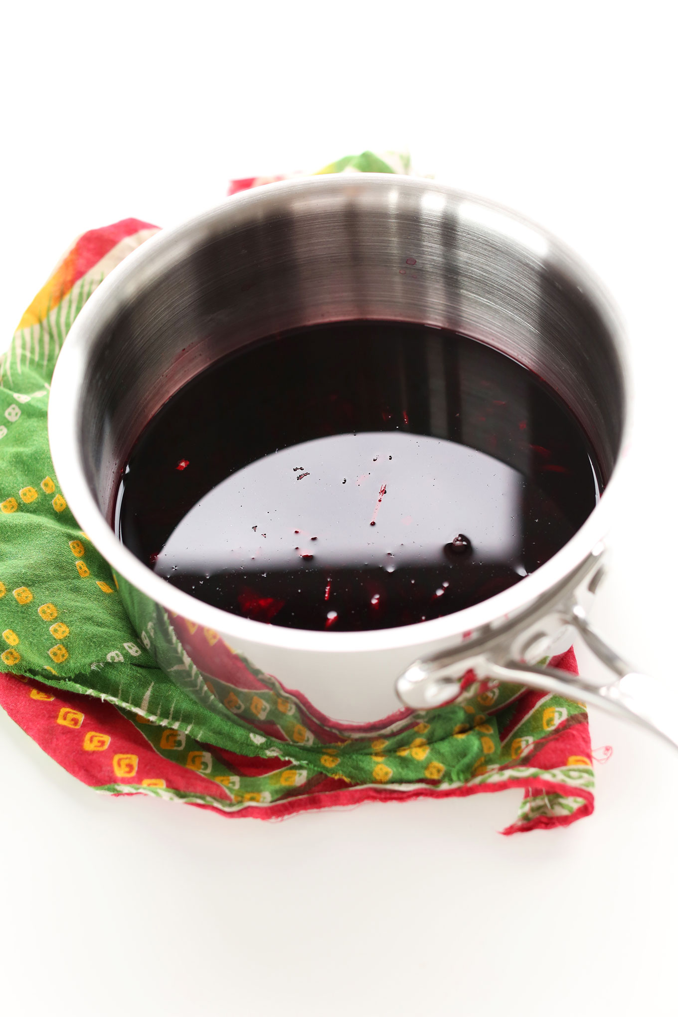 Brewing hibiscus for homemade margaritas