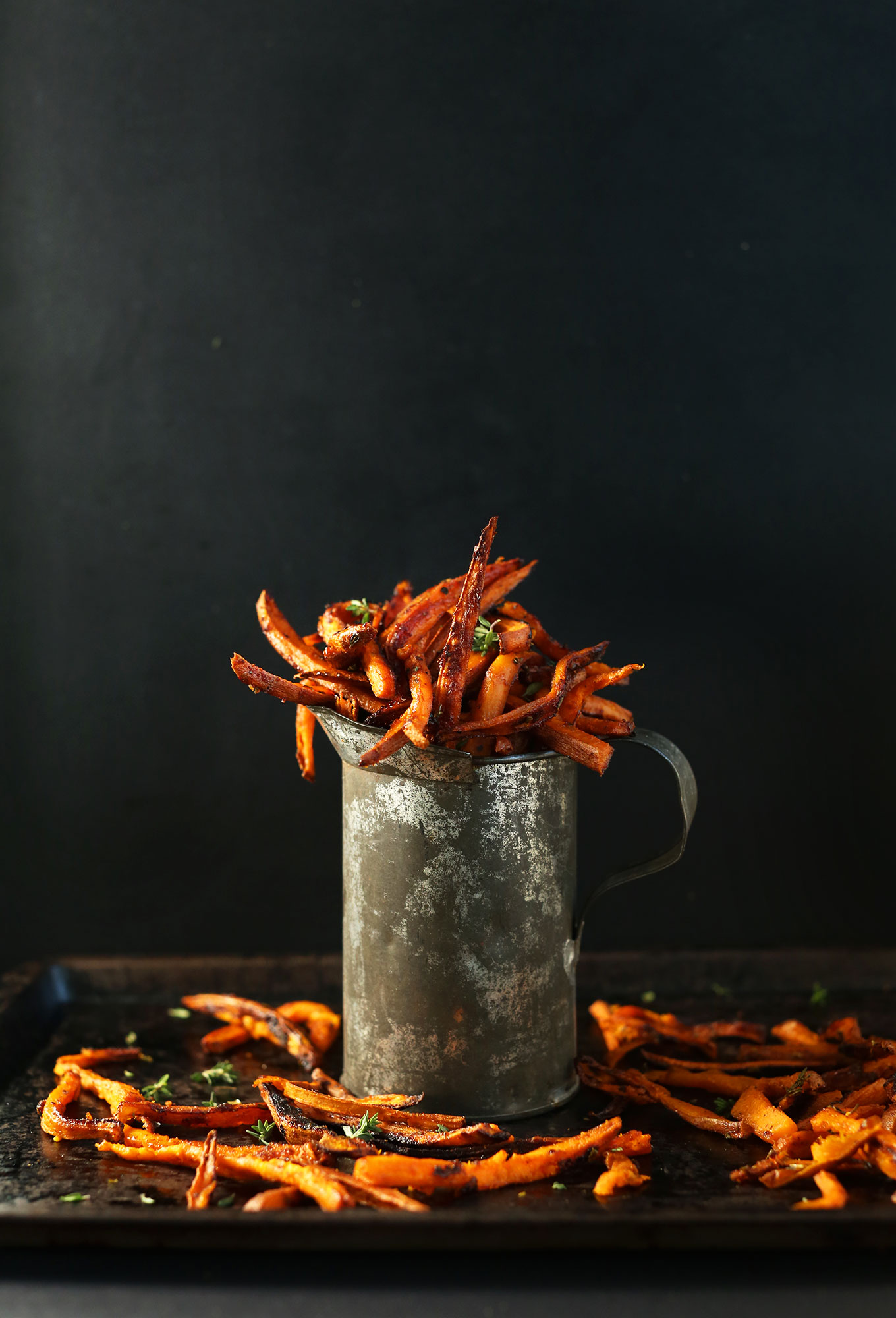 Freshly baked Sweet Potato Fries made with cajun spices